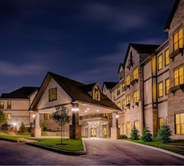 connected apartment style multi floor buildings